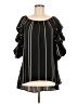 Coco Bianco 100% Polyester Black Short Sleeve Blouse Size M - photo 1