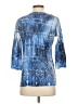 Chico's 100% Polyester Blue 3/4 Sleeve Blouse Size S - photo 2