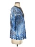 Chico's 100% Polyester Blue 3/4 Sleeve Blouse Size S - photo 4