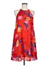 Everly 100% Polyester Print Red Casual Dress Size M - photo 1