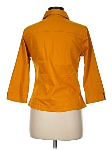 Mirror Image 3/4 Sleeve Button-Down Shirt (view 2)