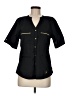 Jaanuu Black 3/4 Sleeve Button-Down Shirt Size M - photo 1