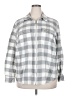Chaps 100% Cotton Checkered-gingham Gray Jacket Size 2X - photo 1