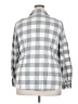 Chaps 100% Cotton Checkered-gingham Gray Jacket Size 2X - photo 2