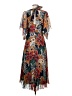 Club Monaco 100% Polyester Tropical Teal Cocktail Dress Size 2 - photo 2