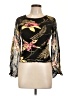 Blue Plate Black Long Sleeve Blouse Size L - photo 1