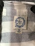 Blue Rain 100% Rayon Stripes Silver Short Sleeve Blouse Size M - photo 7