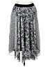 Lapis 100% Polyester Print Silver Casual Skirt Size 1X - photo 1