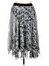 Lapis 100% Polyester Print Silver Casual Skirt Size 1X - photo 2