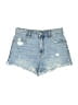 PacSun 100% Cotton Blue Denim Shorts Size 25 waist - photo 1