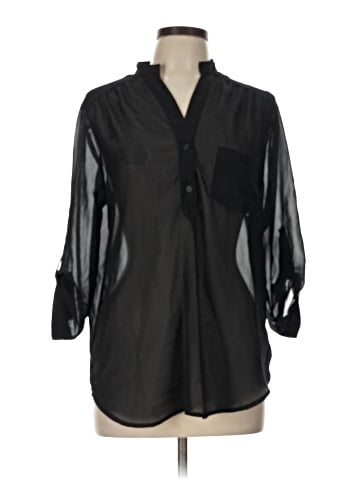 Maurices 3/4 Sleeve Button-Down Shirt (view 1)