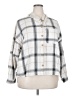 Charmed Hearts Plaid Gray 3/4 Sleeve Blouse Size 2X - photo 1