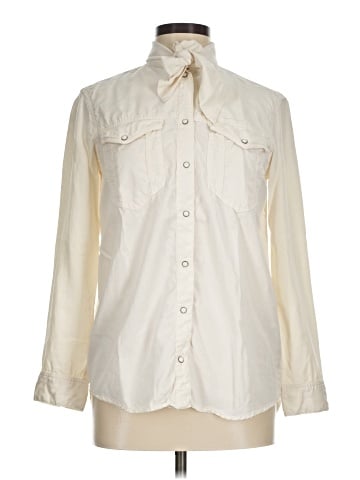 Zara Basic Long Sleeve Button-Down Shirt (view 1)