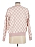 T Tahari Checkered-gingham Pink Pullover Sweater Size M - photo 2