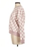 T Tahari Checkered-gingham Pink Pullover Sweater Size M - photo 5