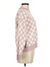 T Tahari Checkered-gingham Pink Pullover Sweater Size M - photo 4