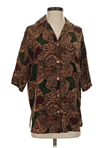 Krizia 3/4 Sleeve Silk Top (view 1)