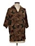 Krizia 100% Silk Animal Print Brown 3/4 Sleeve Silk Top Size 4 - photo 1