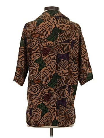 Krizia 3/4 Sleeve Silk Top (view 2)