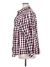 Sandra Ingrish Checkered-gingham Burgundy Long Sleeve Button-Down Shirt Size 18 - photo 5