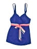 Pez D'Or Color Block Blue Swimsuit Top Size S - photo 1