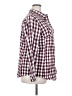 Sandra Ingrish Checkered-gingham Burgundy Long Sleeve Button-Down Shirt Size 18 - photo 4