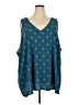 Torrid 100% Rayon Teal Sleeveless Blouse Size 5X Plus (6) - photo 1