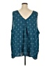 Torrid 100% Rayon Teal Sleeveless Blouse Size 5X Plus (6) - photo 2