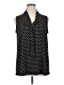 Beacon Polka Dots Black Sleeveless Button-Down Shirt Size 1X - photo 1