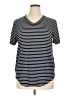 Knapp Studio Stripes Blue Short Sleeve T-Shirt Size 1X - photo 1