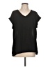 Worthington 100% Polyester Black Short Sleeve Top Size L - photo 1