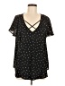 Torrid 100% Polyester Black Short Sleeve Blouse Size Med Plus (00) - photo 1