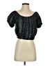 Elan Black Short Sleeve Blouse Size S - photo 1