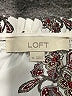 Ann Taylor LOFT 100% Polyester Floral Ivory Long Sleeve Blouse Size XS - photo 7