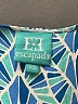 Escapada 100% Rayon Blue Short Sleeve Blouse Size XS - photo 7