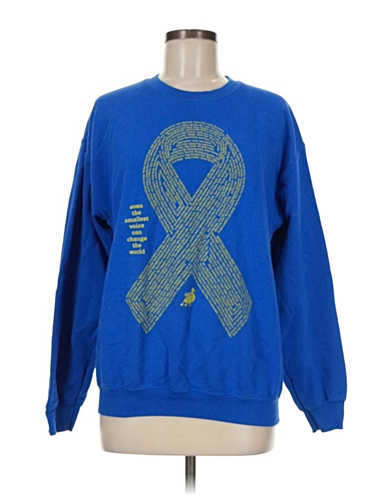 Pre-owned Gildan Pullover Sweater In Blue