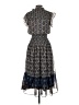 Aqua 100% Polyester Paisley Blue Casual Dress Size L - photo 2