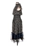Aqua 100% Polyester Paisley Blue Casual Dress Size L - photo 5