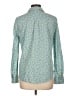 J.Crew 100% Cotton Floral Teal Long Sleeve Blouse Size 10 - photo 2