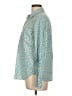 J.Crew 100% Cotton Floral Teal Long Sleeve Blouse Size 10 - photo 5