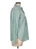 J.Crew 100% Cotton Floral Teal Long Sleeve Blouse Size 10 - photo 4