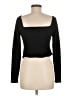 Gaze Black Long Sleeve Top Size M - photo 2