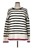 Marled Stripes Ivory Pullover Sweater Size XL - photo 1