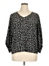 Gibson 100% Polyester Black 3/4 Sleeve Blouse Size XL - photo 1