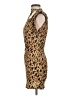 Zara Animal Print Brown Cocktail Dress Size M - photo 5