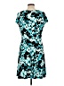 MICHAEL Michael Kors 100% Polyester Print Teal Cocktail Dress Size L - photo 2