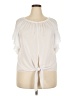 Suvimuga Ivory Short Sleeve Blouse Size XXL - photo 1