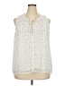Beacon 100% Polyester Polka Dots Ivory Sleeveless Blouse Size 2X - photo 1
