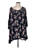Altar'd State 100% Rayon Floral Black Blue 3/4 Sleeve Blouse Size L - photo 1