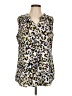 CAbi 100% Polyester Animal Print Ivory Sleeveless Blouse Size L - photo 1